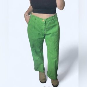 Bright Green Western Pants